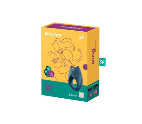 Royal One Anillo Vibrador con APP Azul