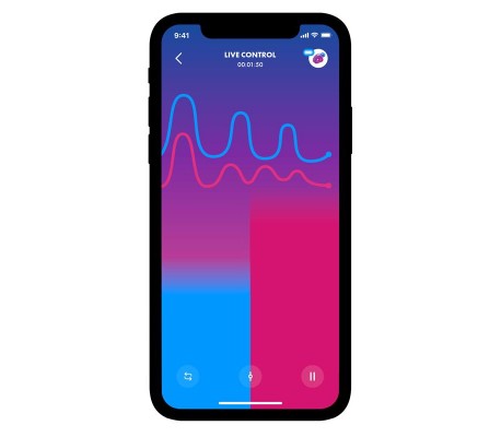 Mighty One Anillo Vibrador con APP Azul