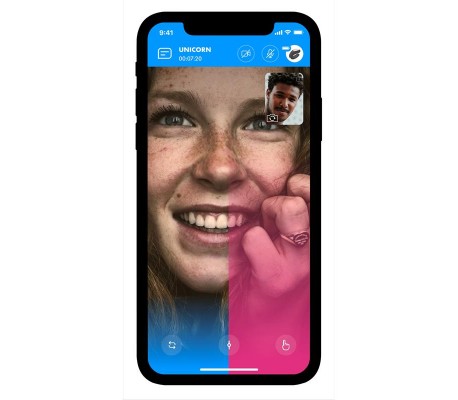 Mighty One Anillo Vibrador con APP Azul