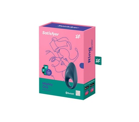 Mighty One Anillo Vibrador con APP Azul