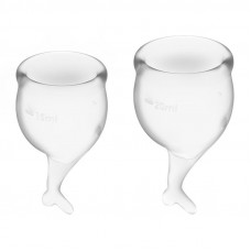 Copas Menstruales Feel Secure Transparent Pack de 2