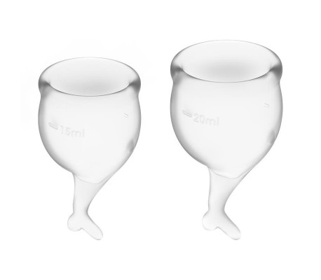 Copas Menstruales Feel Secure Transparent Pack de 2