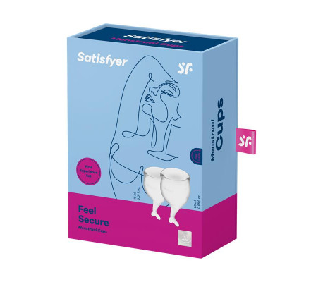 Copas Menstruales Feel Secure Transparent Pack de 2