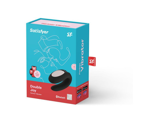 Vibrador para Parejas con APP Double Joy Negro