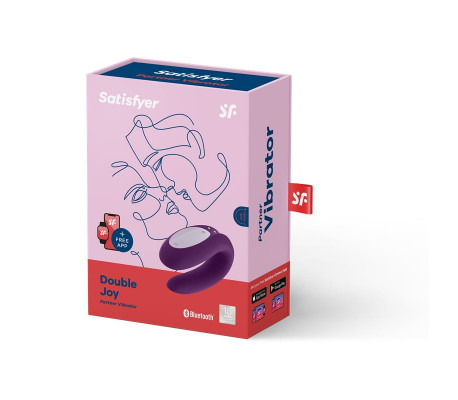 Vibrador para Parejas con APP Double Joy Violeta