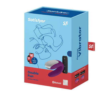 Double Fun Vibrador para Parejas con APP y Control Remoto Violeta