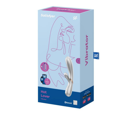 Hot Lover Vibrador Efecto Calor con APP Plata y Champagne