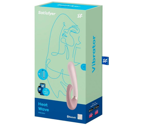 Heat Wave Vibrador con Efecto Calor Mauve con APP