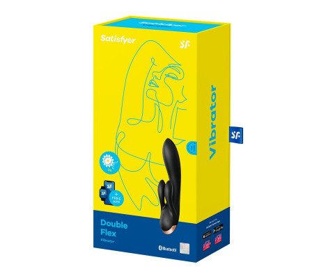 Double Flex Vibrador Punto G 3 Motores Satisfyer APP Connect Negro