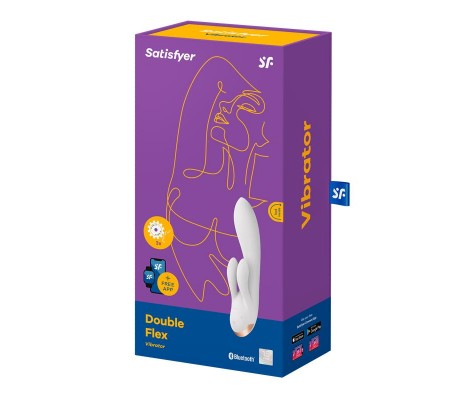 Double Flex Vibrador Punto G 3 Motores Satisfyer APP Connect Blanco