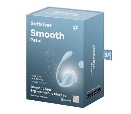 Smooth Petal Vibrador de Braguita con APP Azul