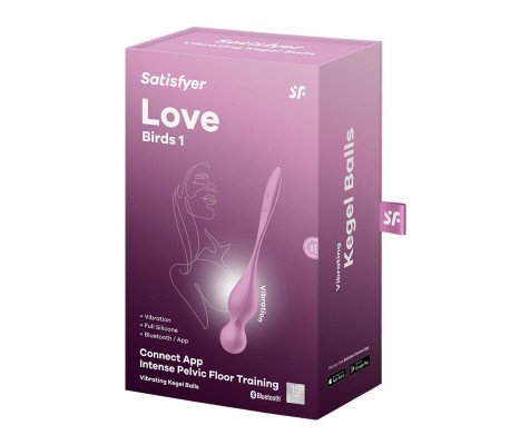 Love Birds 1 Bolas Kegel con APP Rosa