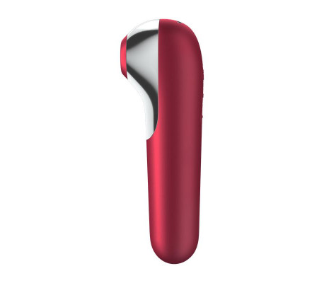 Dual Love Vibrador y Succionador de Aire Pulsado Rojo