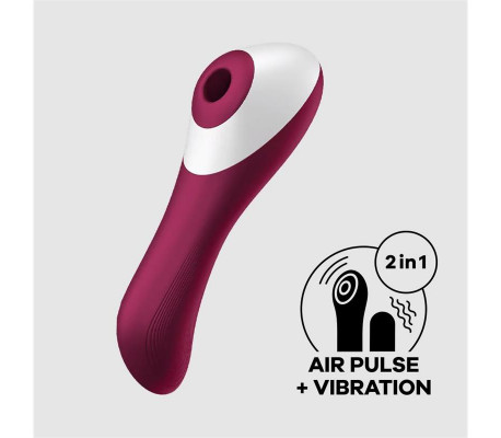 Dual Crush Vibrador y Succionador USB Rojo