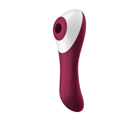Dual Crush Vibrador y Succionador USB Rojo