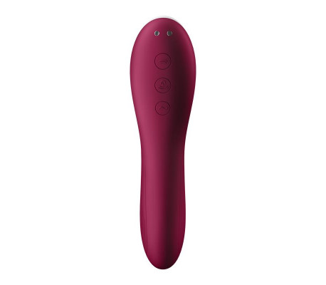 Dual Crush Vibrador y Succionador USB Rojo