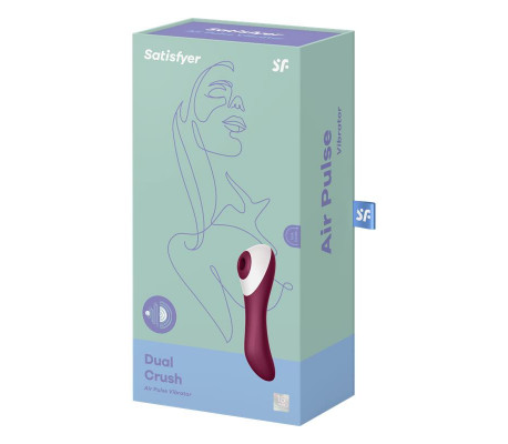 Dual Crush Vibrador y Succionador USB Rojo