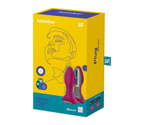 Rotator Plug 2+ Plug Anal con APP USB Fuchsia
