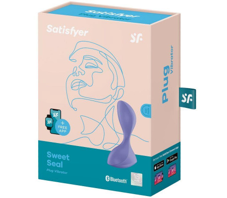 Sweet Seal Plug Anal con Vibración y APP Negro