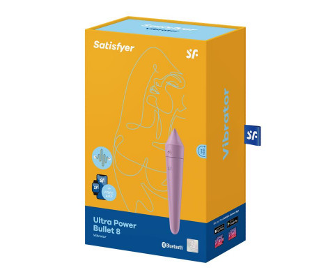 Ultra Power Bullet 8 Bala Vibradora con APP Lilac