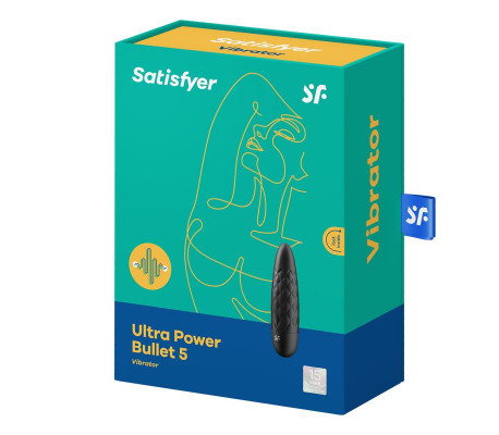 Ultra Power Bullet 5 Bala Vibradora Negra