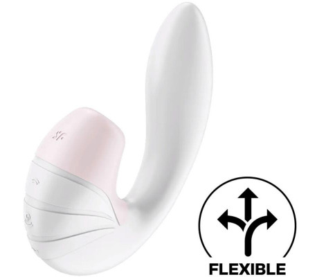 Supernova Succionador y Vibrador Súper Flexible USB Blanco