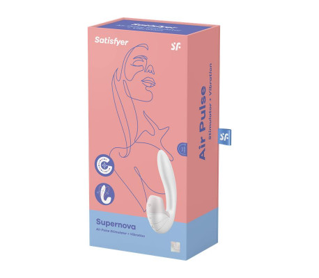 Supernova Succionador y Vibrador Súper Flexible USB Blanco