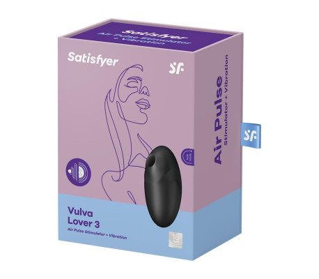 Vulva Lover 3 Succionador de Clítoris Negro