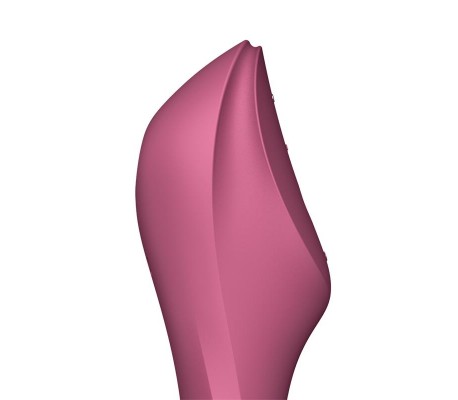 Curvy Trinity 3 Vibrador y Succionador Triple Estimulación USB Rojo