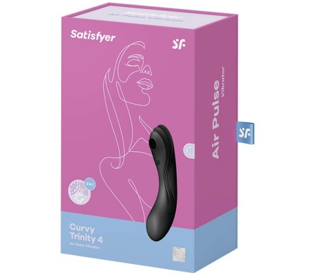 Curvy Trinity 4 Vibrador y Succionador 2 Motores Negro
