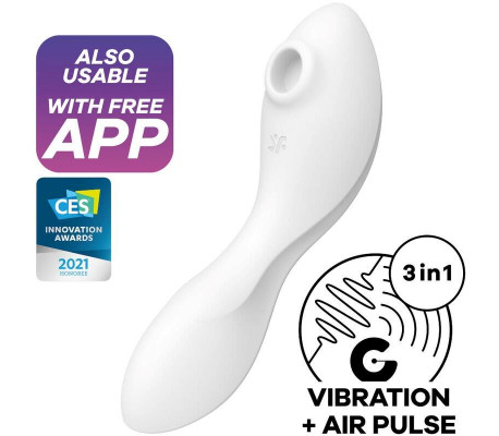 Curvy Trinity 5 con APP Satisfyer Connect Blanco