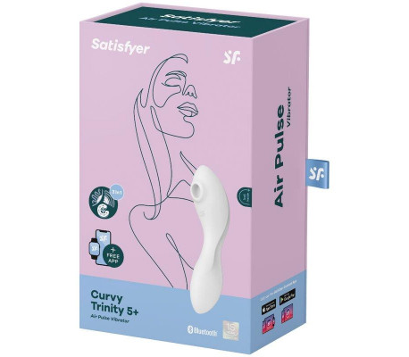 Curvy Trinity 5 con APP Satisfyer Connect Blanco