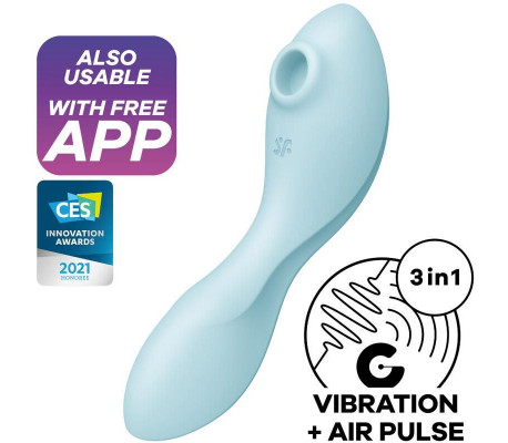Curvy Trinity 5 con APP Satisfyer Connect Azul