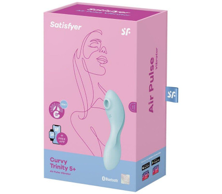 Curvy Trinity 5 con APP Satisfyer Connect Azul