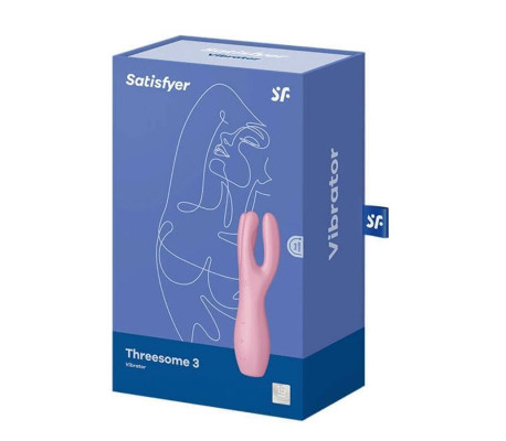 Threesome 3 Lay-on Vibrador 3 Motores Rosa