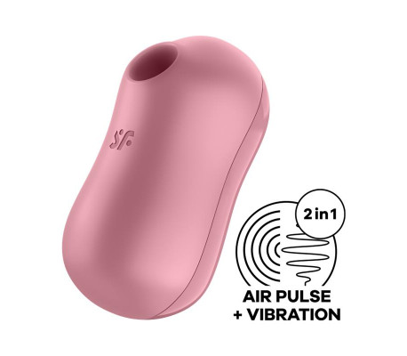 Cotton Candy Succionador de Clítoris y Vibrador Light Red