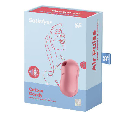 Cotton Candy Succionador de Clítoris y Vibrador Light Red
