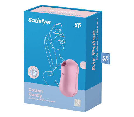 Cotton Candy Succionador de Clítoris y Vibrador Lila