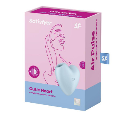 Cutie Heart Succionador de Clítoris y Vibración Azul