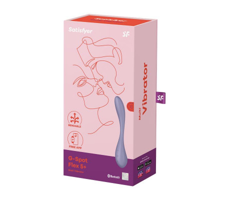 G-Spot Flex 5+ Multi Vibrador con Satisfyer Connect APP Lilac