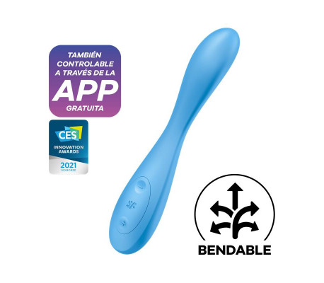 Vibrador G-Spot Flex 4 con APP Satisfyer Connect Azul