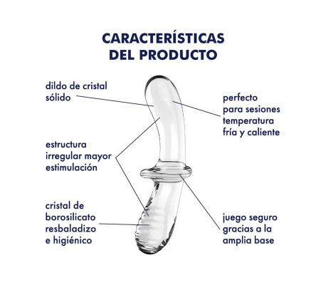 Estimulador de Cristal Double Crystal Hot and Cold Transparente