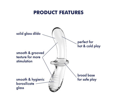 Estimulador de Cristal Double Crystal Hot and Cold Transparente