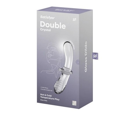 Estimulador de Cristal Double Crystal Hot and Cold Transparente