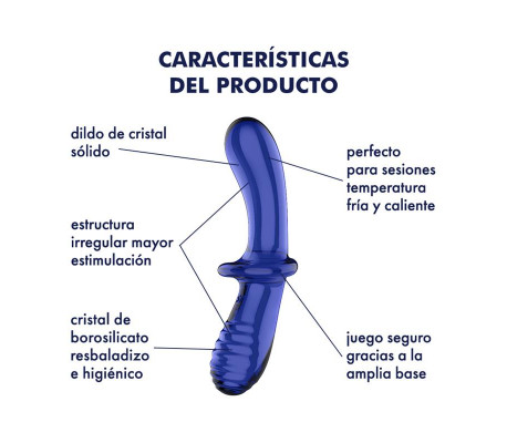 Estimulador de Cristal Double Crystal Hot and Cold Azul