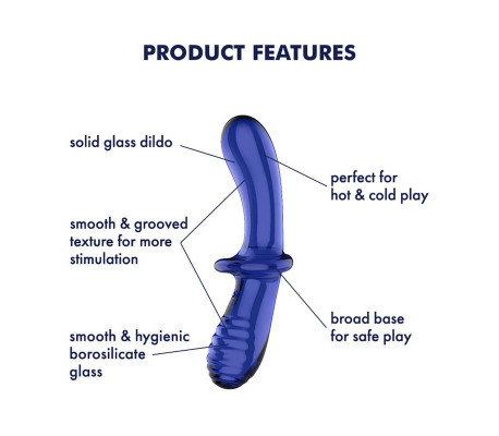 Estimulador de Cristal Double Crystal Hot and Cold Azul