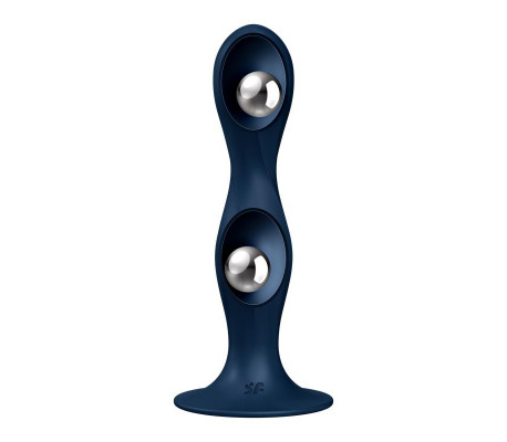 Dildo con Bola Interna Double Ball-R Azul