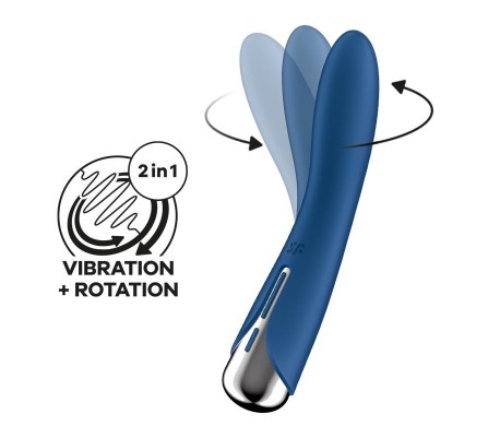 Spinning Vibe 1 Vibrador y Rotador Azul