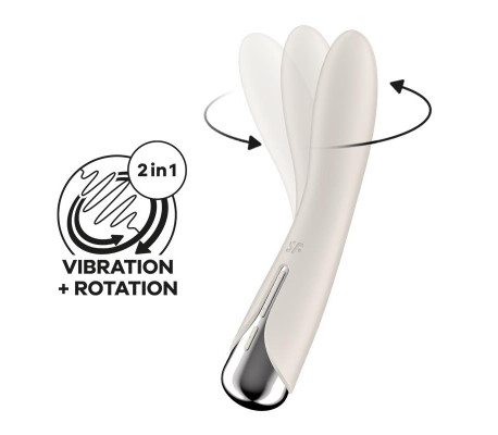 Spinning Vibe 1 Vibrador y Rotador Beige