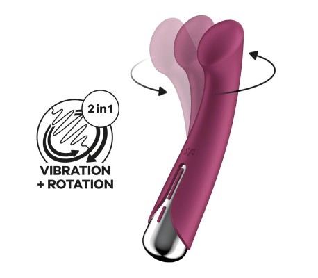 Spinning G-Spot 1 Vibrador y Rotador Rojo